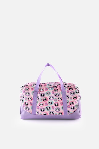 İcone Bag Baskılı Spor Çanta, Cepli Spor Çanta, Fermuarlı Detaylı Çocuk Spor Çanta, Lila