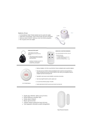 Akıllı Güvenlik Alarm Sistemleri Güneş Enerjili Dış Siren Ve Pet Uyumlu - Ekstra Plus Set