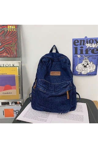 Ganzhoushop Üniversite The Sırt Sırt Seyahat Retro Okul Okul Matches Kot Kot Klasik Kızlar İmage İçin İçin Çantası,kadın Çantası Çantası Çantaları Pv Çok Renkli