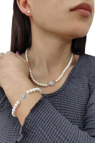 Chavin Doğal İnci Kolye Küpe Bileklik Özel Kutulu Set Ep95by