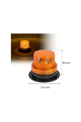 Tepe Lambası Mıknatıslı Flaş Çakarlı 8-110 Volt