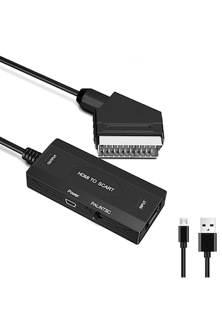 Ga94 Hdmi To Scart 1080p Hd Av Video Çevirici Dönüştürücü Adaptör