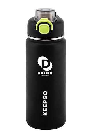 Daima Keep Go 750 Ml 12 Saat Sıcak 24 Saat Soğuk Siyah Termos Siyah