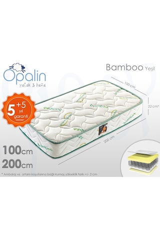 Babyhopeankara 100X200 Opalin Ortopedik Bamboo Yaylı Yatak 100*200 Bamboo Yatak