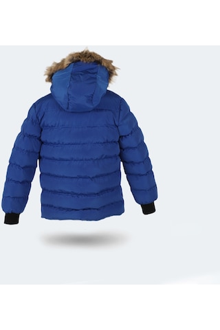 Slazenger CALISTO NEW Çocuk Kapüşonlu Şişme Saks Mavi Mont & Kaban