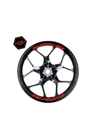 Yamaha Yzf R25 Yazılı 8li Jant İçi Yazı Sticker Etiket Neon Turuncu