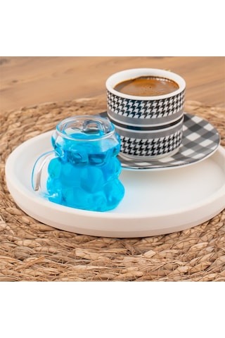 Porsima 153 3 Parça Borosilikat Boncuk Şekilli Bardak Seti 90 Ml