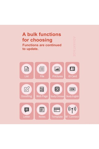 Tenfowee A8 Taşınabilir Mini Yazıcı: 203dpi Çözünürlük, Bluetooth Bağlantı, Şarj Edilebilir Pil, Fotoğraf & Etiket & Qr Kod Baskı, Beyaz