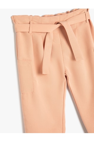 Koton Kargo Jogger Pantolon Kuşak Detaylı Cepli Pembe 4smg40024aw Gül