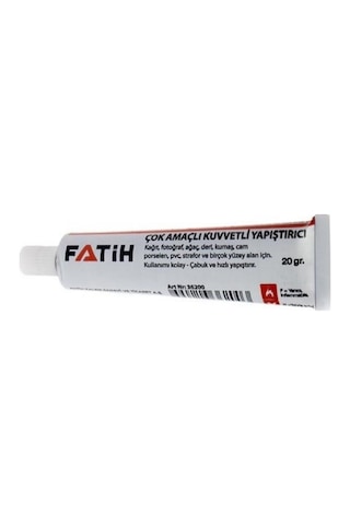 Sıvı Yapıştırıcı 20 Gr Tüp Fatih Çok Amaçlı Kuvvetli Yapıştırıcı