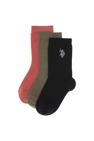 U.S. Polo Assn. Erkek Çocuk 3'lü Soket Çorap 50299298-VR046