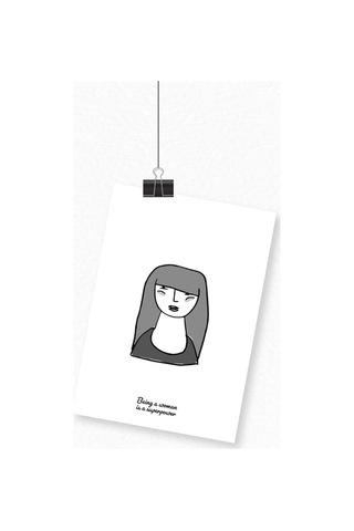 Kadın İllüstrasyon Baskılı A3 Duvar Posteri-5-2543