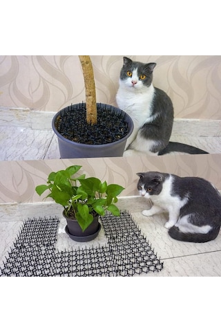 Vkemall Kedi Engelleme Matı, Plastik Tikanlı, Kedi Yatağı/kanepe Koruyucu, Kesilebilir, Esnek Konumlandırma, Siyah, 20x40 Cm