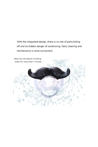 Xindoker 6 Aydan Büyük Bebekler İçin Yiyecek Dereceli Silikon Sakal Desenli Emzik, Bpa'sız, Güvenli Ve Eğlenceli