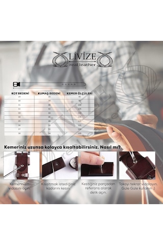 %100 Hakiki Tek Kat Deri Erkek Kemer 4 Cm Kot & Klasik