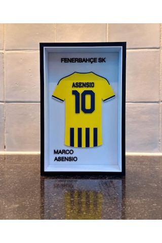 Marco Asensio Futbol Forma Tablo Masa Dekoru Çerçeveli Pla Baskı 22 X 14cm