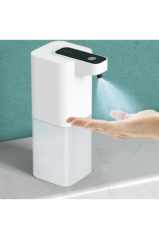 Otomatik Köpük Sabunluk Usb Şarjlı Temassız Dispenser 3 Beyaz