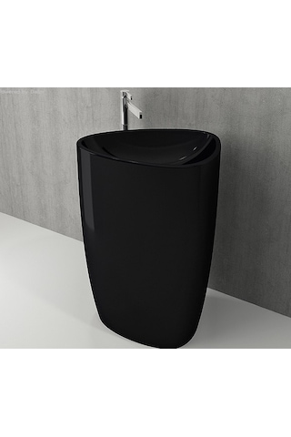 Bocchi Etna Monoblok Lavabo Parlak Siyah 1075-005-0125
