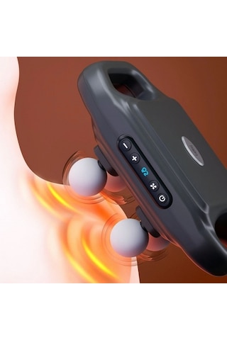 4 Başlıklı Masaj Tabancası - Ergonomik Derin Doku Sırt Ve Boyun Masaj Aleti Ve Sızı Çok Renkli