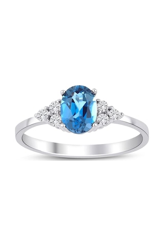 London Topaz Tektaş Pırlanta Yüzük Sarı