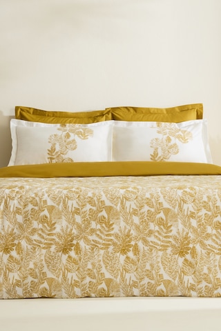 Karaca Home Orla %100 Pamuk Çift Kişilik Nevresim Takımı Sarı Sarı