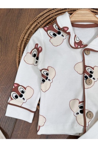 Bebek Ve Çocuk Mevsimlik Pijama Takımı 4bb2 Beyaz