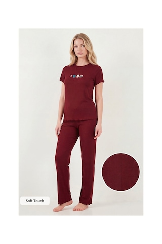 Lela Bayan Pijama Takımı 65770823 Bordo