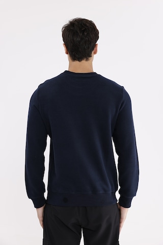 Rowinger Selanik Kumaş Yapılı Esnek Manşetli Konforlu Rahat Kesim Sweatshirt Navyblue