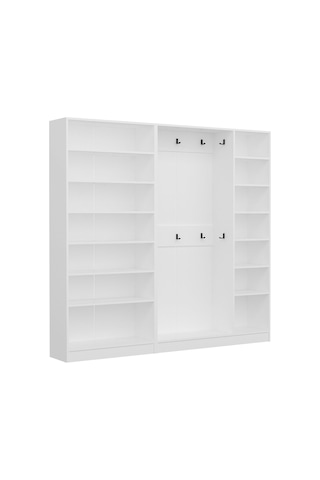 Minar Kale210 5 Kapaksız 3 Bölme Raf Portmanto Beyaz