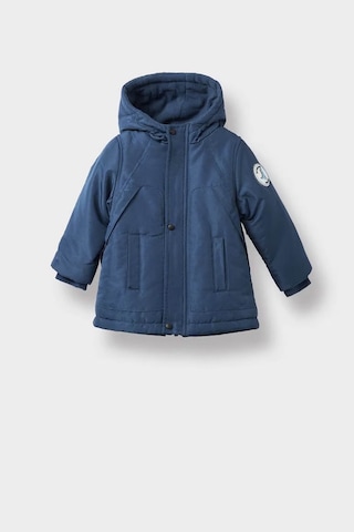 Defacto Su Geçirmez Kapüşonlu Fermuarlı Çıtçıtlı Mavi Erkek Bebek Mont E9801a5/be510 Mavi