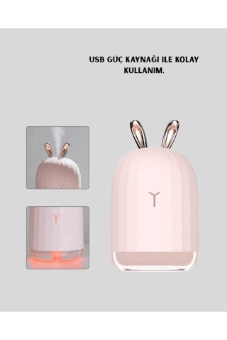 Tavşan Kulak Tasarımlı 200 Ml Usb Aroma Difüzör Ve Semeglbl - 82 Hava Nemlendirici