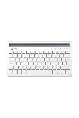 Lecoo, Bk100 Bluetooth V3.0 Çoklu Cihaz Uyumlu Şarj Edilebilir Kablosuz Beyaz Türkçe Q Klavye