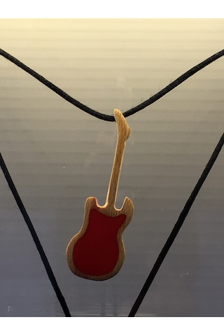 Gitar Epoksi Kolye Kırmızı
