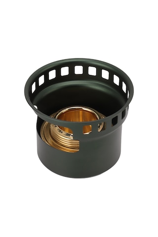 Mufunye Yeşil Taşınabilir Alkol Ocağı - Ev Ve Dış Mekan Kullanıma Uygun, Çay Pişirme, Isıtma, Fırınlama - Bakır Ve Alüminyum Alaşımlı, Hava Gazlı Tasarım Koyu Yeşil