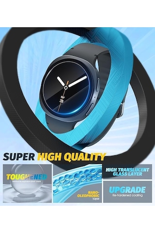 Galaxy Uyumlu Watch 8 44mm İçin Kolay Uygulama Aparatlı Ekran Koruyucu 9h Sertliğinde Çizilmeye Karşı Koruyan Dokunma Hassasiyetini Ve Görüntü Kalitesini Etkilemeyen Galaxy Uyumlu Watch8 Cam Filmi