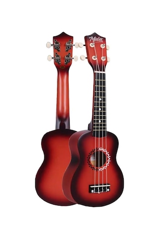 Midex Ukx-500rd Sunburs Efektli Maun Soprano Ukulele Full Set