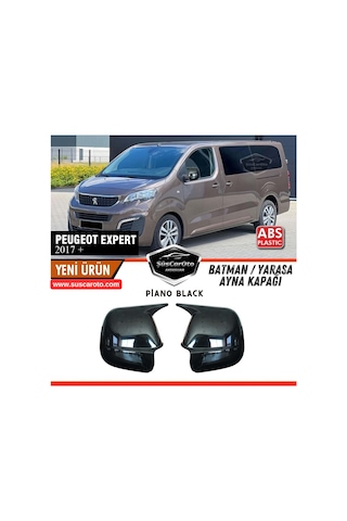 Peugeot Expert 2017 Sonrası Uyumlu Batman Yarasa Ayna Kapağı Piano Black Abs Plastik Sağ Sol Takım 00 Şüscaroto Aksesuar