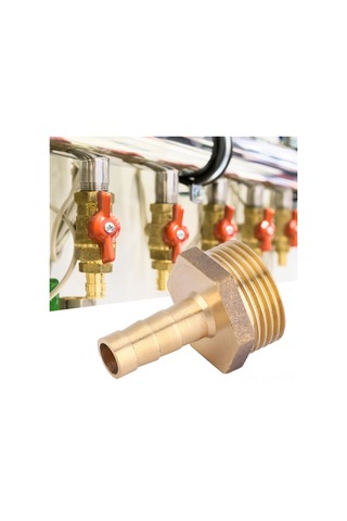 Samdoo 2 Adet G3/4 Erkek Dişli Bakır Boru Bağlantısı, 10mm Çaplı, Gaz Ve Sıvı İçin, Yüksek Basınç Ve Sıcaklık Dayanıklı, Anti-koroziv