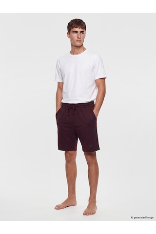 Lc Waikiki Lc Waıkıkı Mürdüm Slim Fit Erkek Şort
