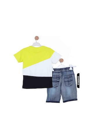 Nasr Grub Xo Kids Erkek Çocuk Şort Takım 8-14 Yaş 4105 Sarı