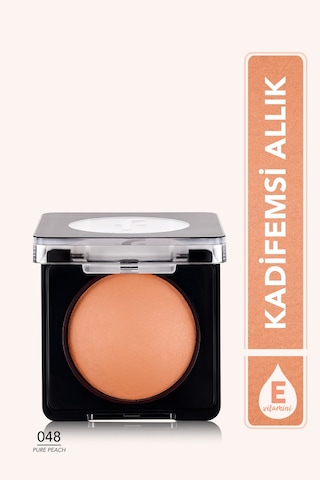 Flormar Işıltılı Fırınlanmış Allık - Baked Blush-On - 048 Pure Peach - 8682536051460