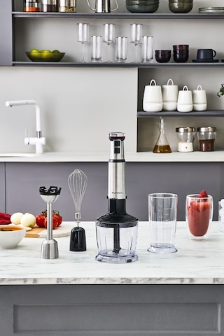 Karaca 9637B Quick Mix Hız Ayarlı 1300W El Blender Set Inox