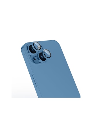 Apple Uyumlu iPhone 13 Zore Mikro Kamera Lens Koruyucu Lacivert