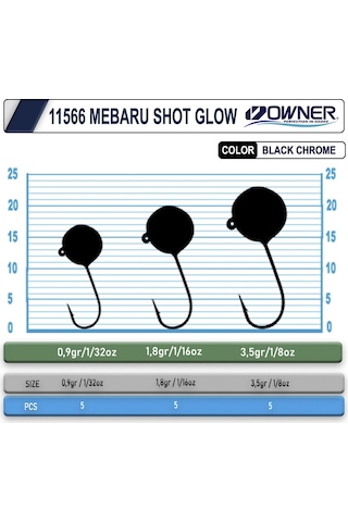 Cultiva 11566 Mebaru Shot Glow Lrf Jighead