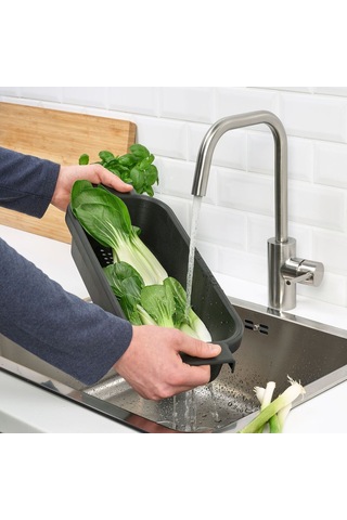 Süzgeç, Antrasit, 48x18x10 Cm Gri