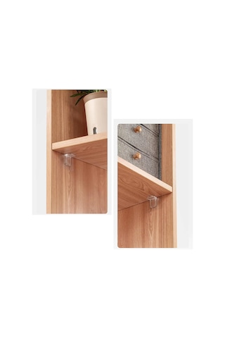 Kendinden Yapışkanlı Raf Tutucu, 5kg Kapasiteli, 10 Adet, Şeffaf