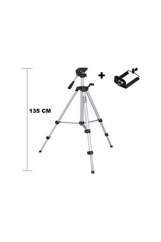 Tripod : Telefon Ve Kamera Tutucu Ayak + Telefon Tutucu - 105cm E