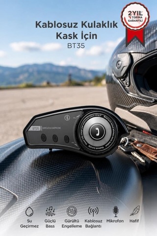Özel Seri İntercom Şehir İçi İletişim Bluetooth Motosiklet Kask Kulaklığı Bt35