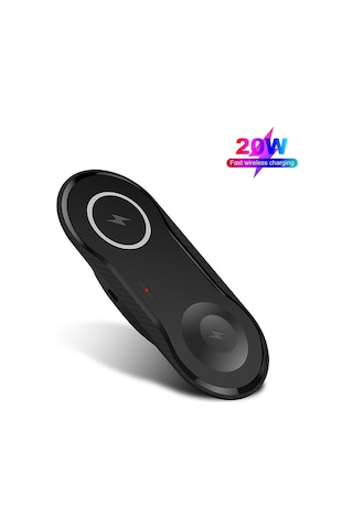 Monyee 2-in-1 Kablosuz Şarj Platformu: Samsung Telefon Ve Saat 5 Pro İçin 20w Hızlı Şarj, Abs Malzeme, Taşınabilir