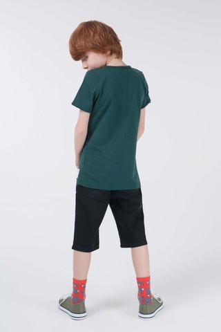 Brz Kids Erkek Çocuk Kısa Kollu T-Shirt Haki